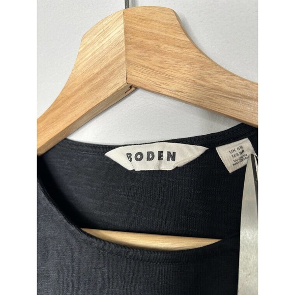 Boden Black Dress Size 2R Cotton Career Short Sleeve - Picture 4 of 6